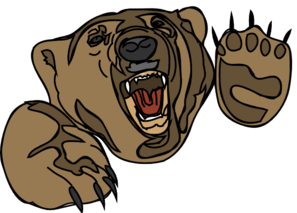 Attacking Bear Clip Art